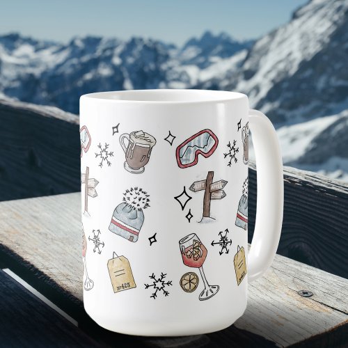 Apres Ski Winter Sports Cute Holiday Coffee Mug