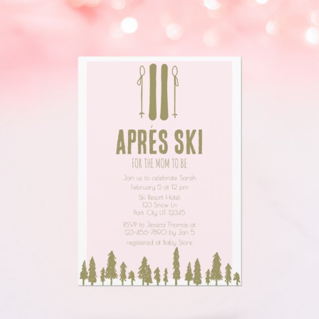 Apres Ski Winter Theme Baby Shower Invitation (Creator Uploaded)