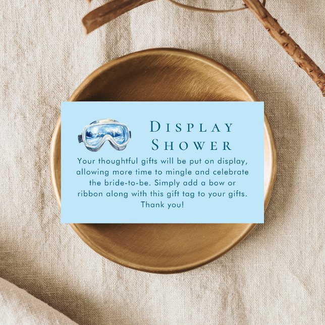 Apres Ski Winter Themed Display Bridal Shower Enclosure Card (Creator Uploaded)