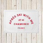 Après Ski With Me At 40 Winter Red Ski Crest Party Pennant<br><div class="desc">Après Ski With Me At 40,  winter red ski trip crest,  party pennant. Personalize with the year and location of your ski trip / party. Perfect for an Après Ski theme 40th birthday party. Designed to match our Après Ski With Me Winter Red 40th Birthday Collection.</div>