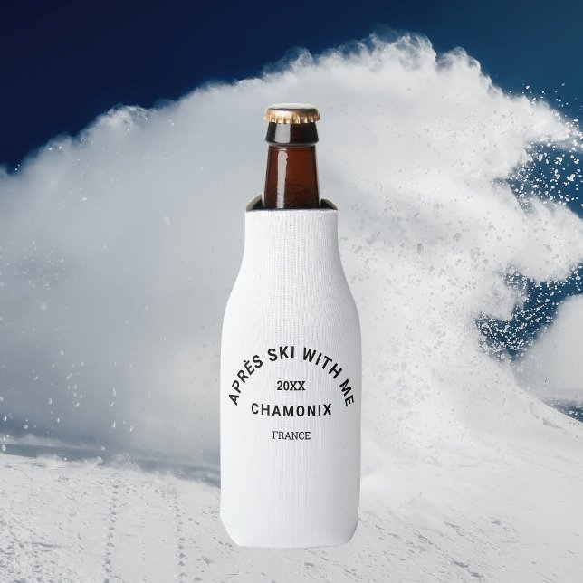 Après Ski With Me Ski Theme Birthday Party Favor Bottle Cooler (Creator Uploaded)