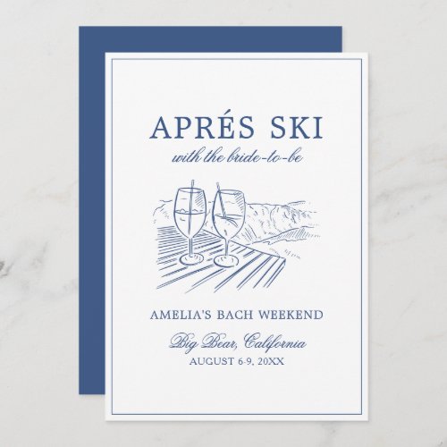 Aprs Ski With The Bride to Be Bach Weekend Invitation