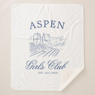 Après Ski With The Bride to Be Bach Weekend Sherpa Blanket