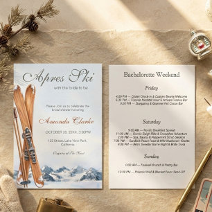 Apres Ski with the bride Winter Bridal Shower Invitation