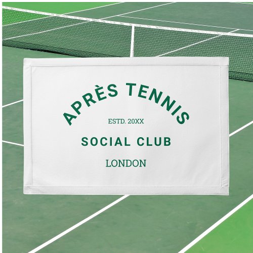 Aprs Tennis Social Club Custom Green Crest Pennant