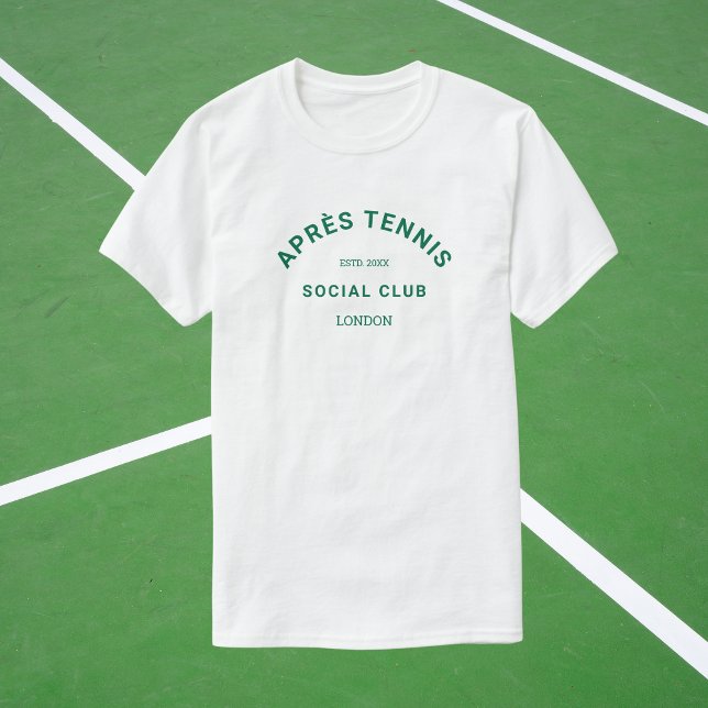 Après Tennis Social Club Custom Green Crest T-Shirt (Creator Uploaded)