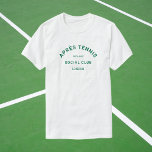 Après Tennis Social Club Custom Green Crest T-Shirt<br><div class="desc">Après Tennis Social Club Green Crest tennis mens t shirt. Personalize with the year and location. Perfect for a local tennis tournament,  as a gift for a tennis lover or for a tennis theme bachelor party. Designed to match our Après Tennis Social Club Collection.</div>