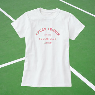 Après Tennis Social Club Custom Pink Crest T-Shirt
