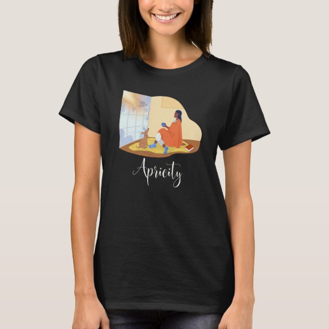 Apricity Cozy Winter Reading T-Shirt (Front)