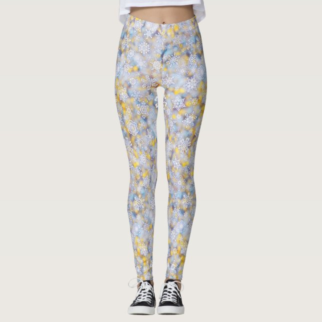 apricity glistening snowflakes leggings (Front)