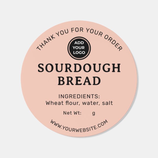 Apricot Add Logo Sourdough Bread Sticker (Single)
