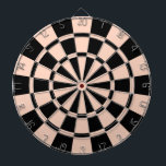 Apricot And Black Dartboard With Darts<br><div class="desc">Apricot And Black Dart Board</div>
