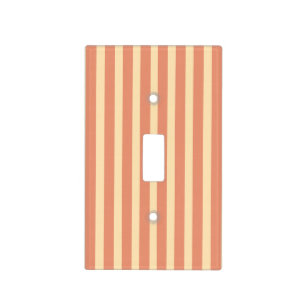 Apricot and Peach Stripes Light Switch Cover
