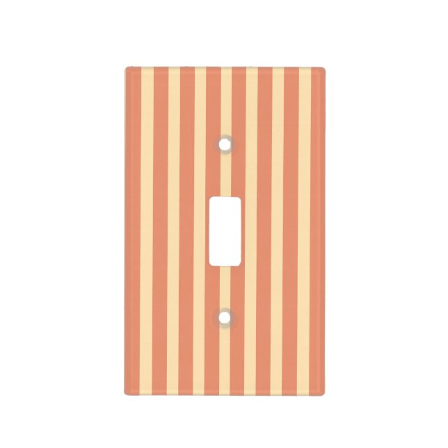 Apricot and Peach Stripes Light Switch Cover (Front)