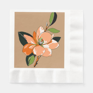 Apricot Azalea on Tan Napkins