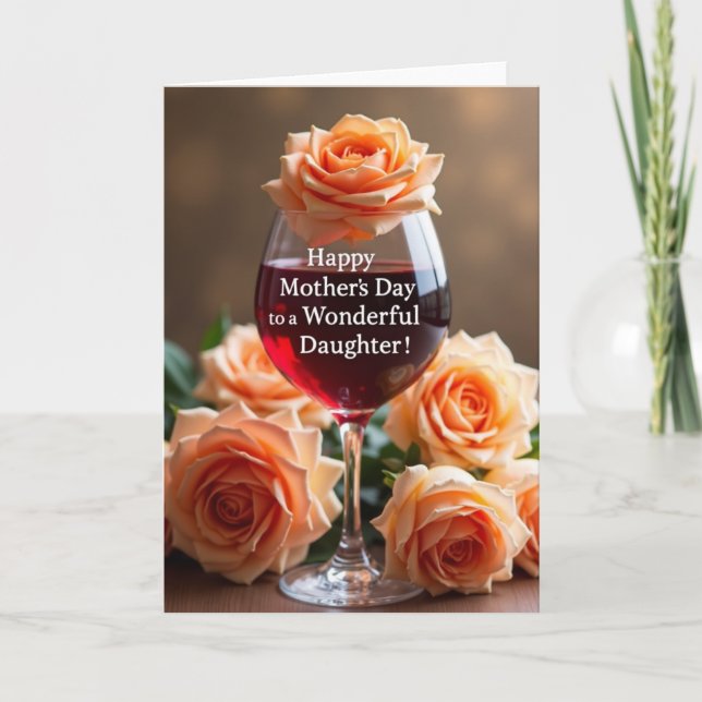 Apricot Bloom Mothers Day Card (Front)