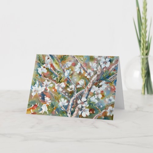 Apricot Blossoms Blank Notecard