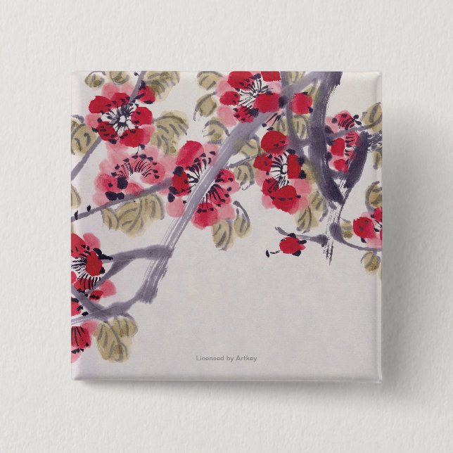 Apricot Blossoms Button (Front)