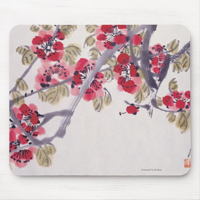 Apricot Blossoms Mouse Pad (Front)