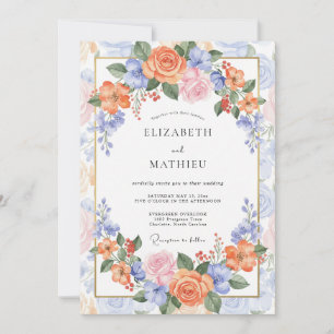 Apricot Breathtaking Spring Wedding Invitation