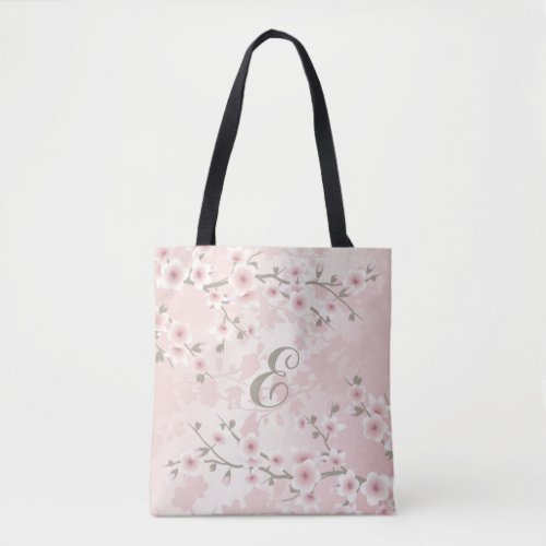 Apricot Cherry Blossom Vintage Custom Tote Bag