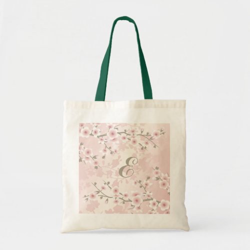 Apricot Cherry Blossom Vintage Custom Tote Bag