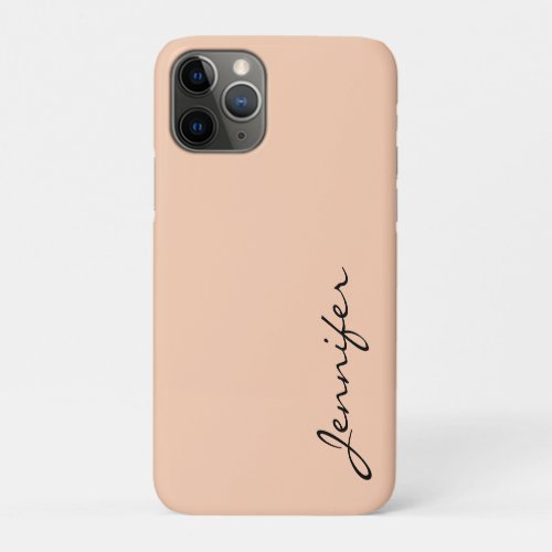 Apricot color background iPhone 11 pro case