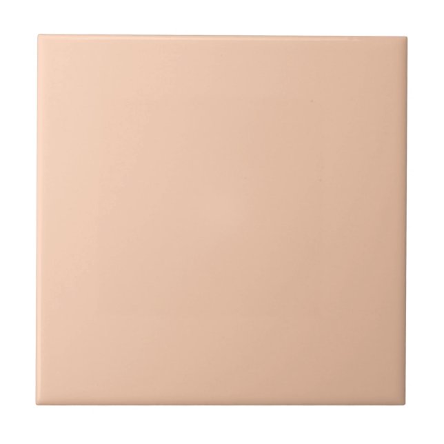 Apricot Color Background Ceramic Tile (Front)