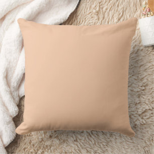 Apricot Cream Solid Throw Pillow