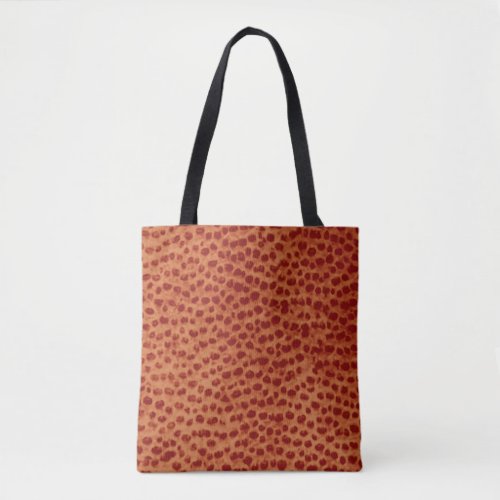 Apricot Crimson Ostrich Leather PrintTote Bag