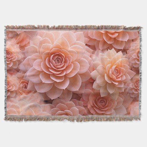 Apricot Crush Colour of the Year 2024 Throw Blanket