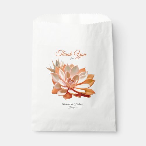 Apricot Crush Succulent Colours Favor Bag