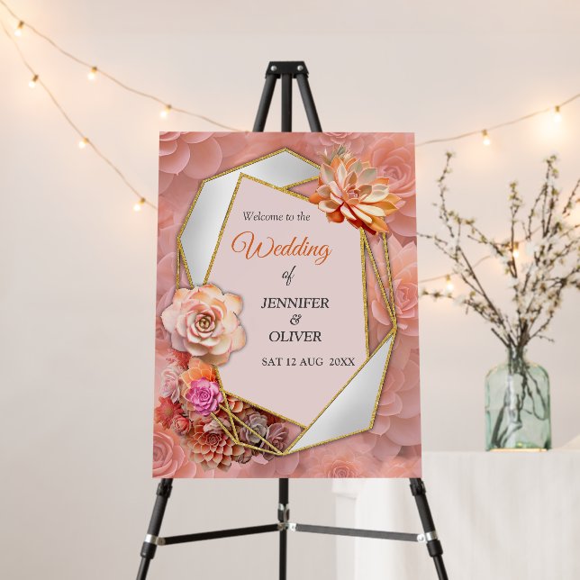 Apricot Crush Succulent Colours Foam Board (In Situ (Stand))