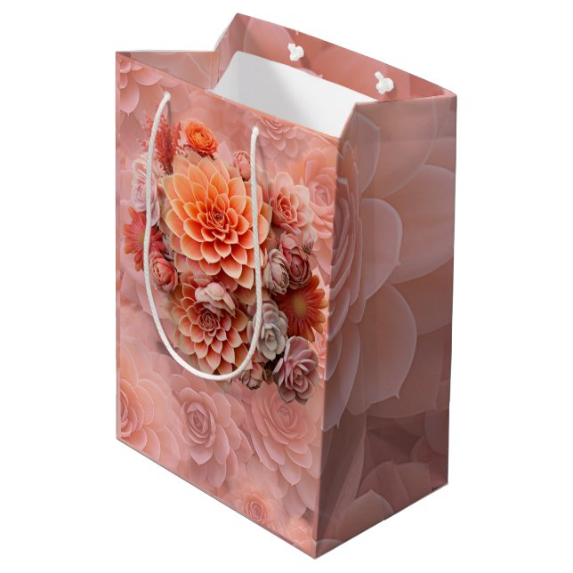 Apricot Crush Succulent Colours for 2024 Medium Gift Bag (Back Angled)
