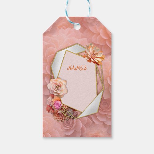 Apricot Crush Succulent Colours Gift Tags