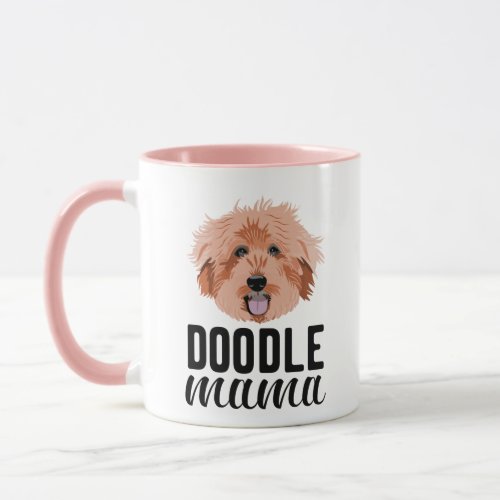 Apricot Doodle Mama Custom Photo Mug
