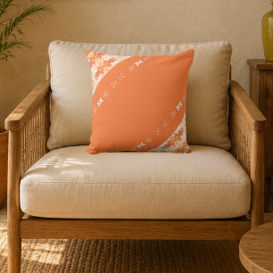 Apricot Embrace Throw Pillow