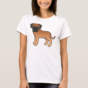 Apricot English Mastiff Cute Cartoon Dog T-Shirt