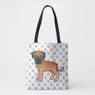 Apricot English Mastiff Cute Cartoon Dog Tote Bag