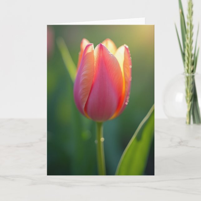 Apricot Floral Mothers Card (Front)