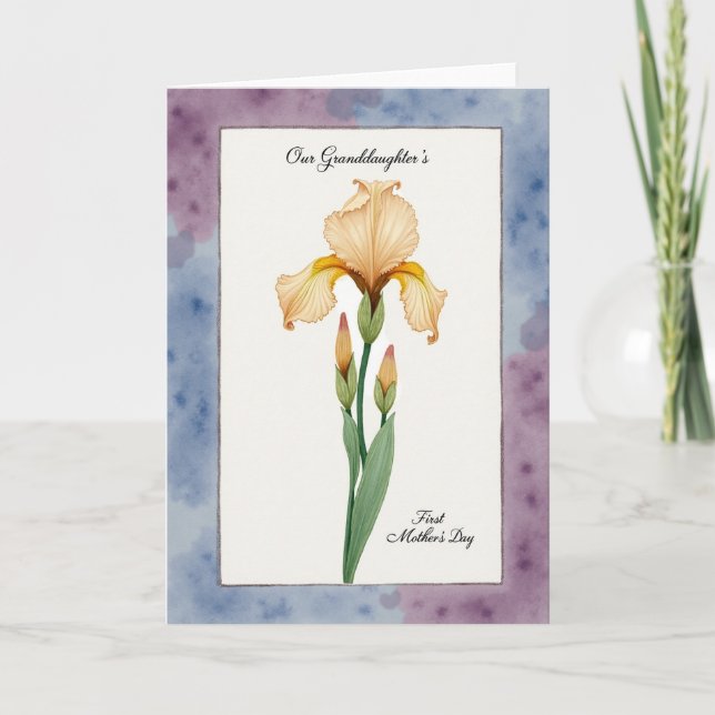 Apricot Floral Mothers Day Card (Front)