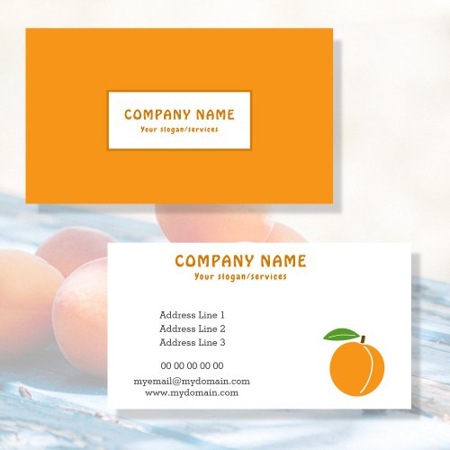 Apricot Fruit Business Card