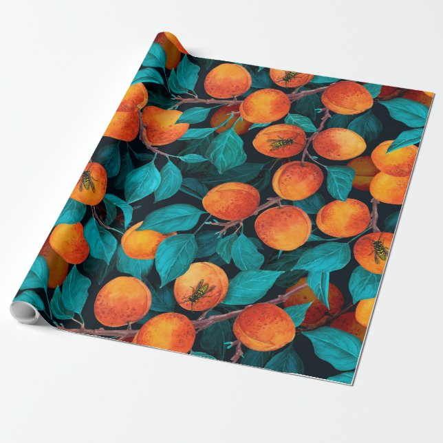Apricot garden 2 wrapping paper (Unrolled)