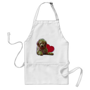 Apricot Goldendoodle Heart Adult Apron