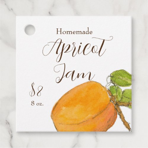 Apricot Jam Homemade Canning Jar Hang Tag