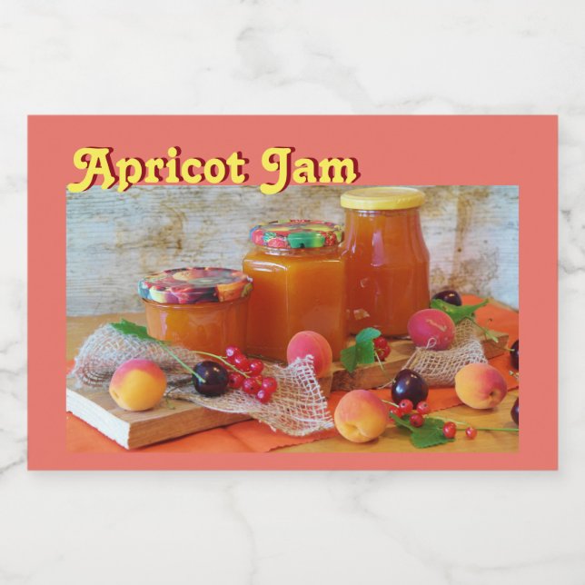 Apricot Jam Jar Label (Single Label)