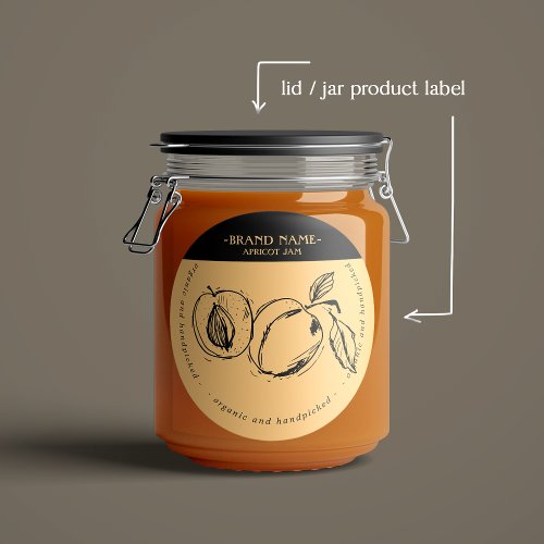 Apricot Jam Jar Label Packaging Design