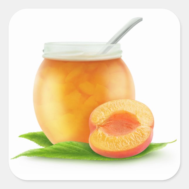 Apricot jam square sticker (Front)