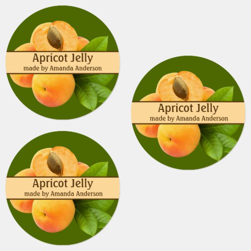 Apricot Jelly Modern Round Food Label