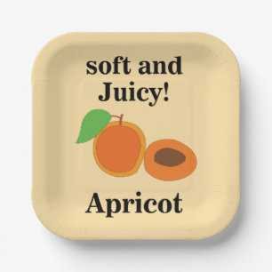 Apricot Juicy Fruit Party Paper Plates